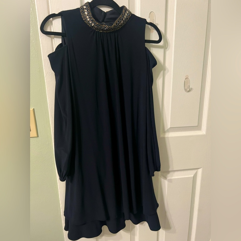 X by Escape tunic like cut out balloon sleeve dress.